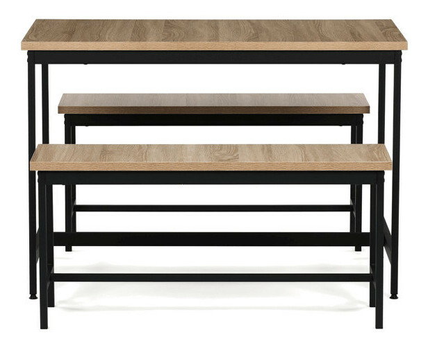 Jídelní set se 2 židlemi Autaus (hnědá)