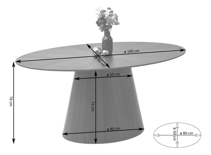 Jídelní stůl Padro (dub)
