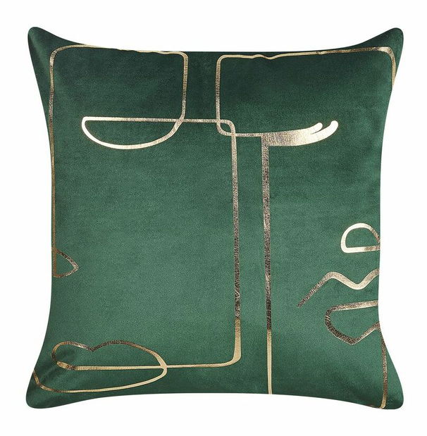 Sada 2 ozdobných polštářů 45 x 45 cm Philo (zelená)