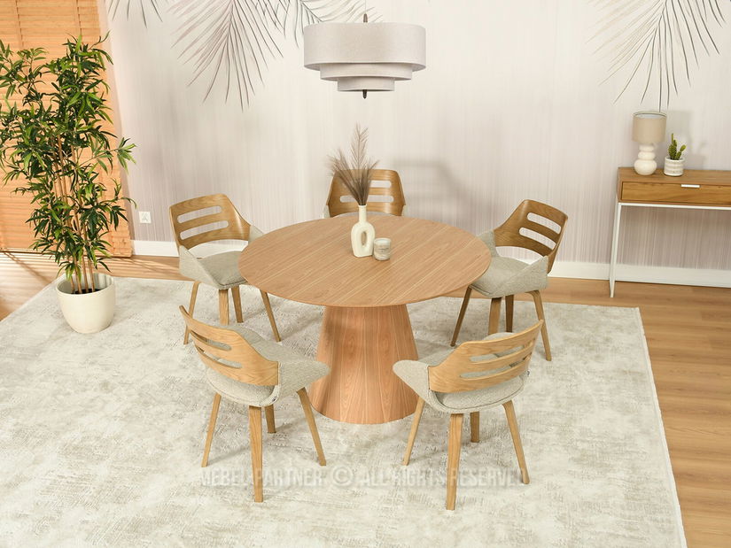 Židle Theo K (béžová + dub)