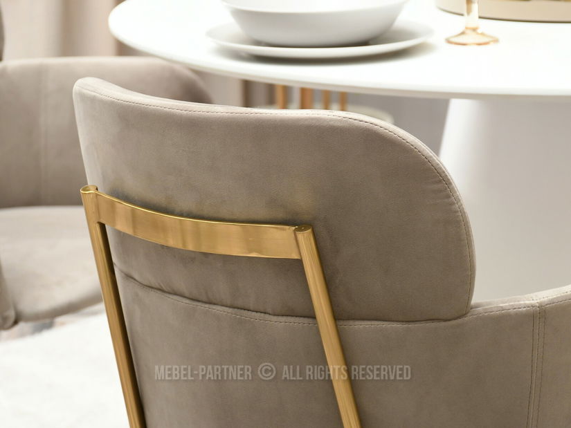 Židle Baggie K (béžová + zlatá)