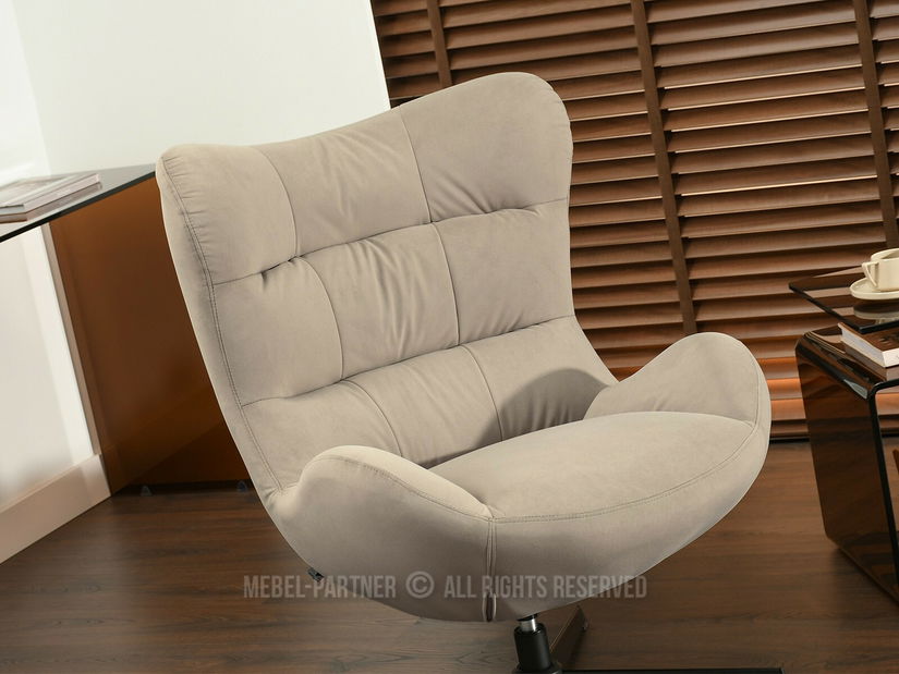 Relaxační křeslo Sikula (béžová + černá)