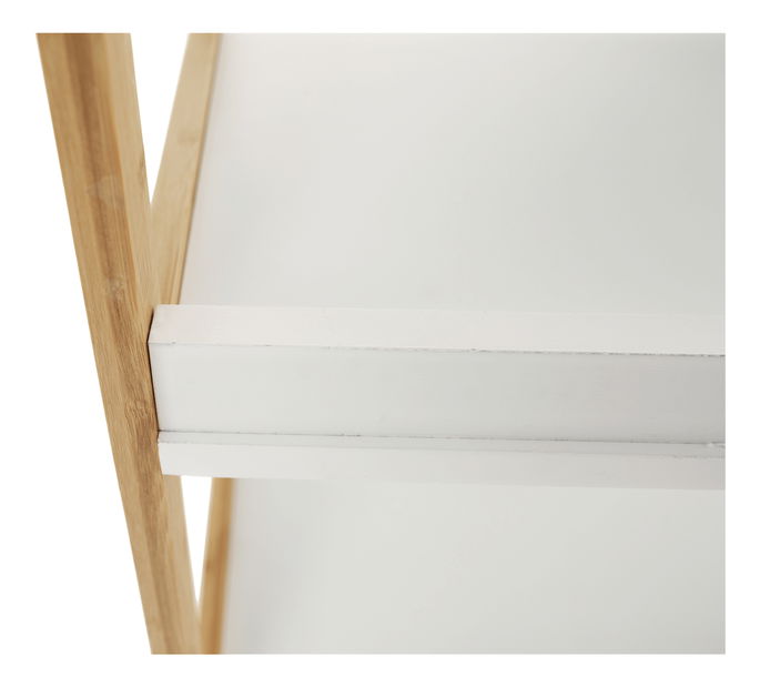 Regál Keon 2 (bílá + přírodní)