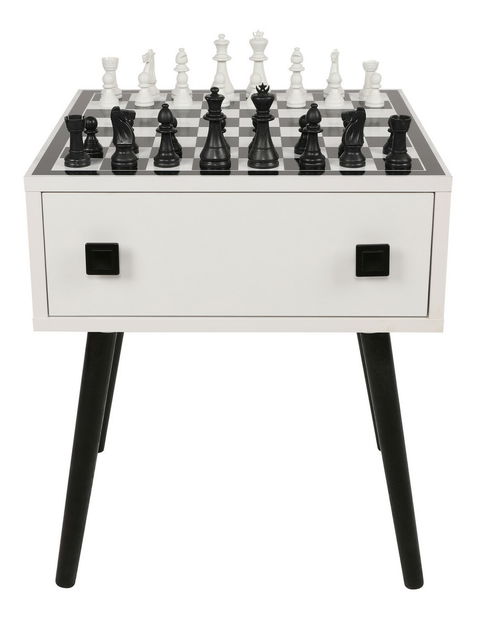 Šachový stolek Chess (Bílá + Černá)