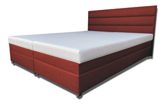 Manželská postel 160 cm Rebeka (se sendvičovými matracemi) (bordovo-červená)