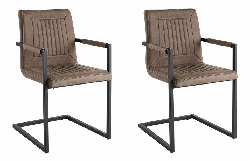 Set 2 ks. jídelních židlí BOLENDE (hnědá)