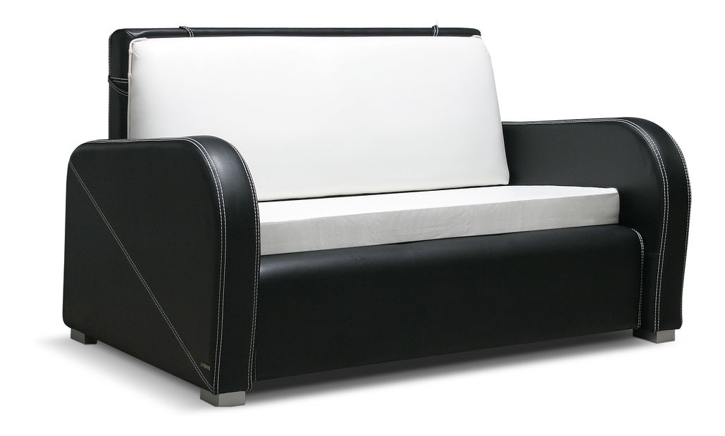 Pohovka dvoused Narya (bílá + černá)