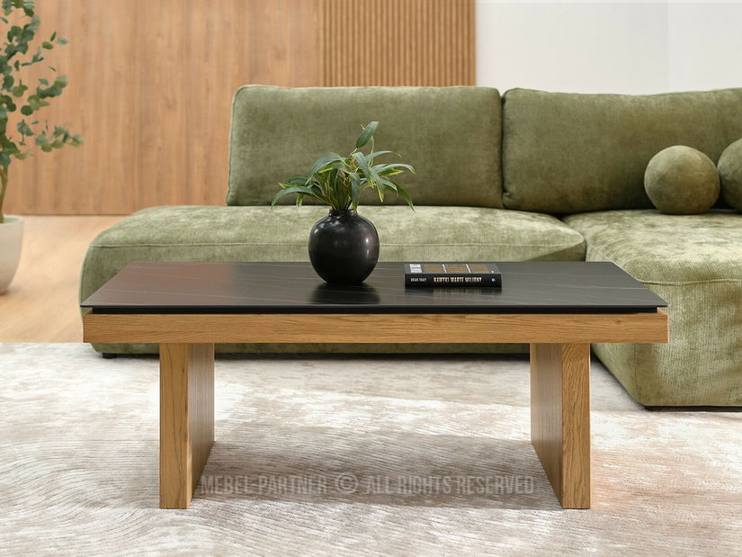 Konferenční stolek Aventajaban (černá + dub)