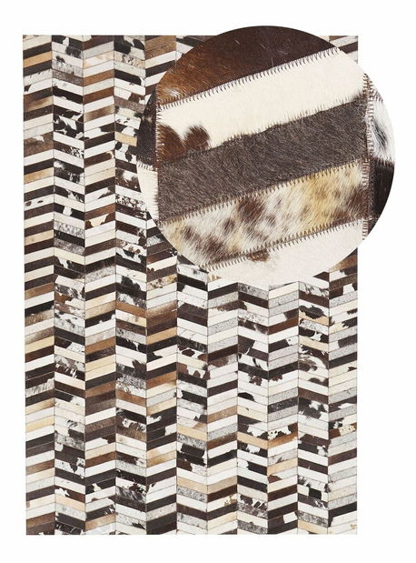 Koberec 140x200 cm ALYA (hnědá + krémová)