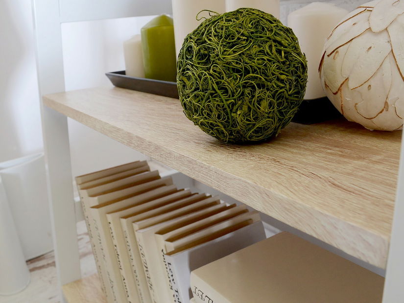 Regál Topaz (dub + bílá)