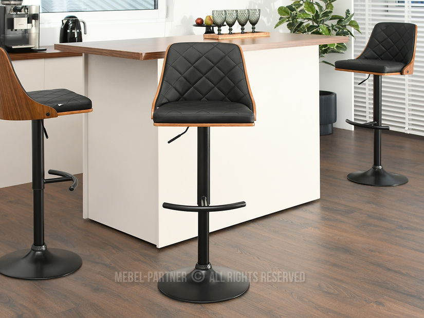 Židle Haire (ořech tmavý + černá)