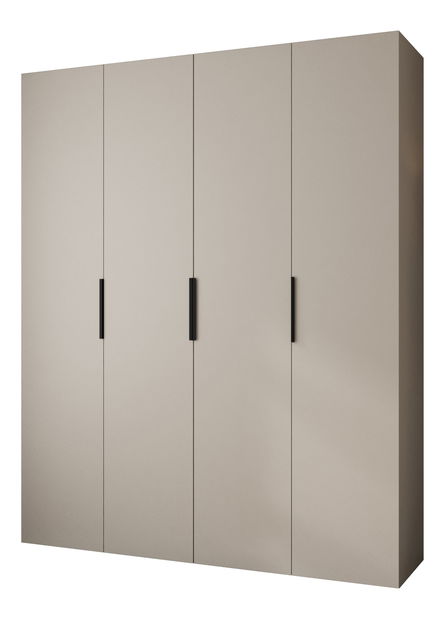 Šatní skříň 200 cm Carmela 50-4 (kašmír + černá)