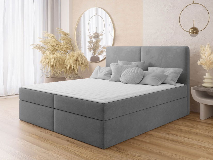 Manželská postel 140cm Ombligo (šedá)