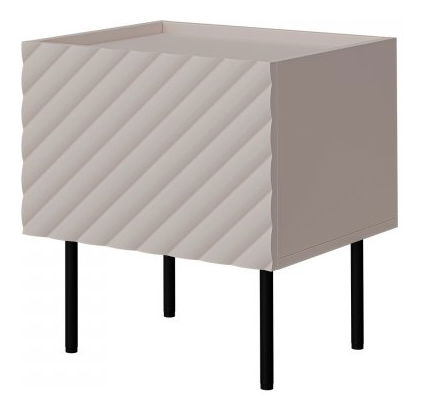 Set 2 nočních stolků Grotzi 1D (kašmír + černá)