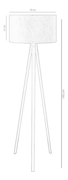 Stojanová lampa Amorekko 3 (antracit + hnědá)