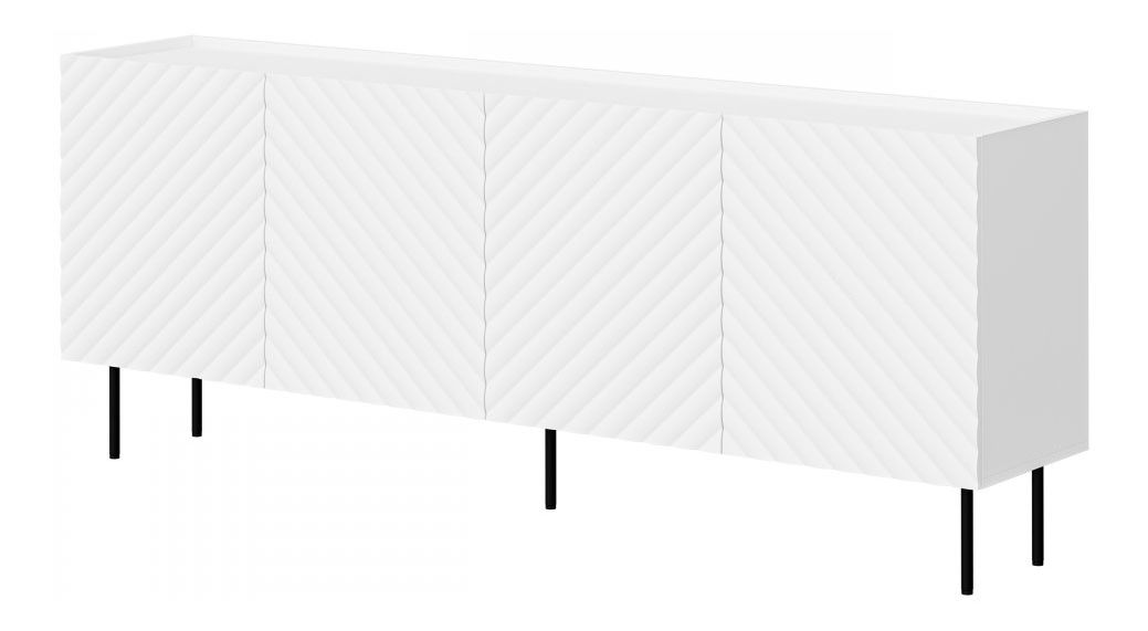 Skříňka Grotzi 200 4D (bílá + černá)