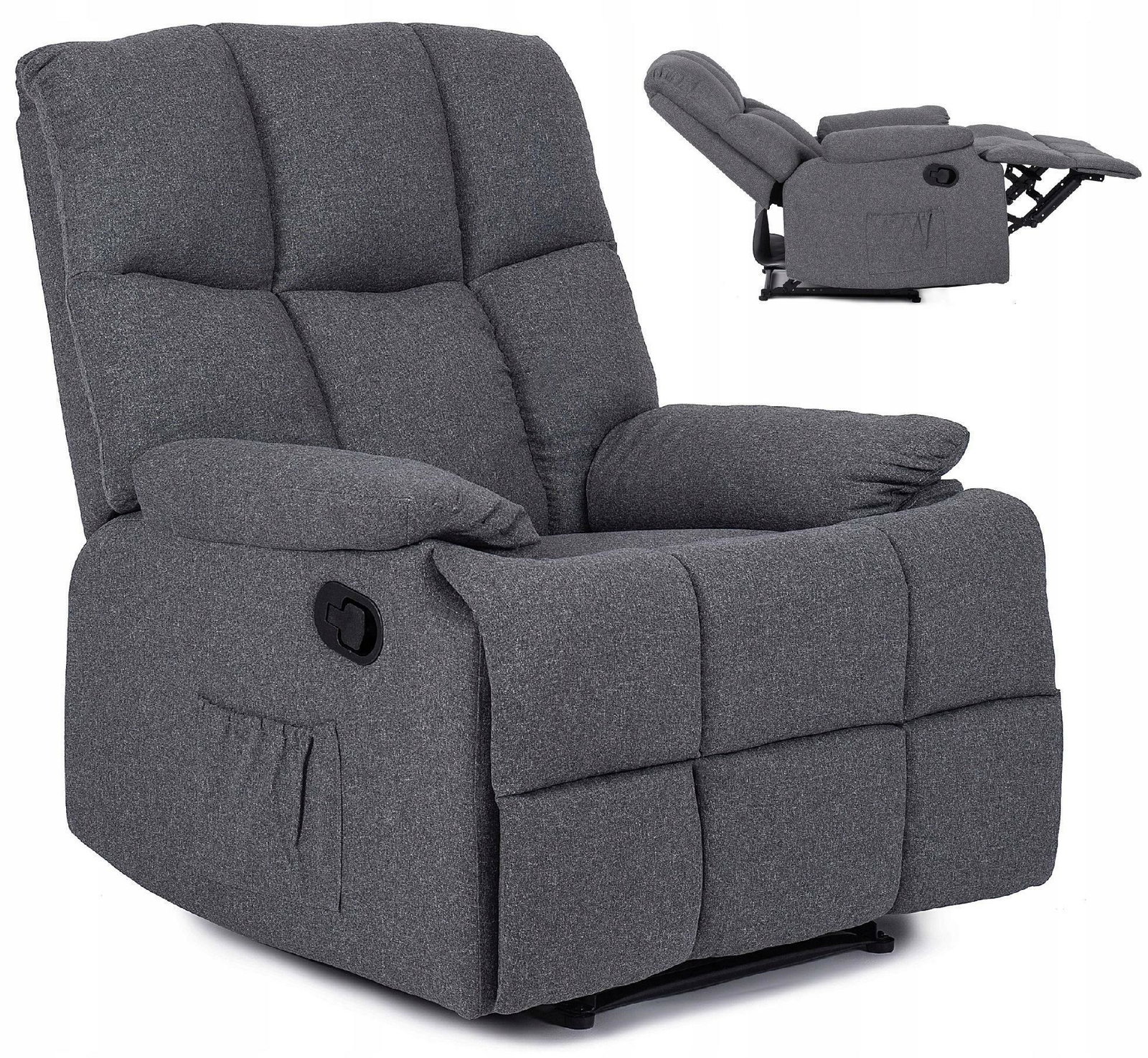 Polohovací křeslo Repraducida (šedá)