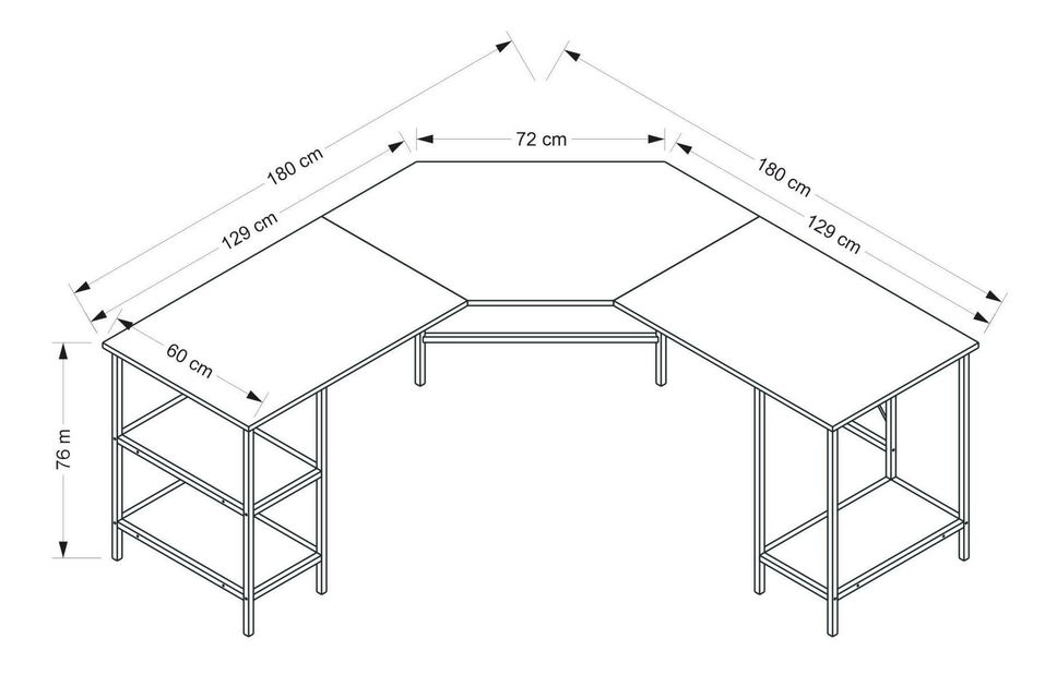 PC stolek Powerfull (černá + dore)