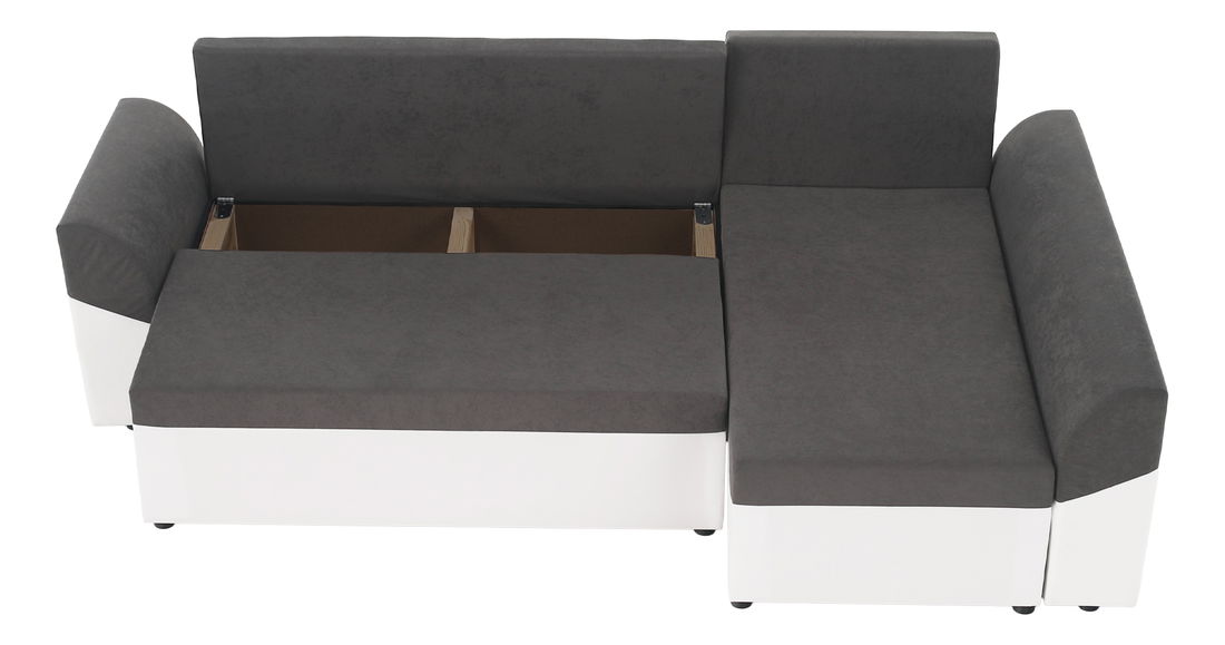 Rohová sedací souprava Daisy (P) (bílá + šedá)