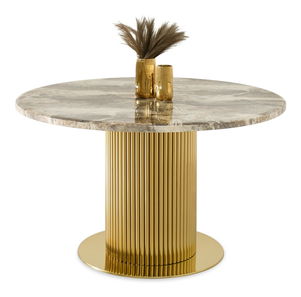 Jídelní stůl Sudoracion (mramor + zlatá)