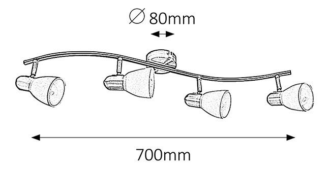 Bodové svítidlo Soma 6309 (bronzová + bílá)