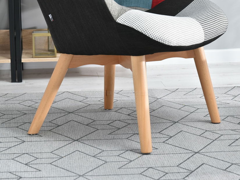 Křeslo Nutri (patchwork + černá)