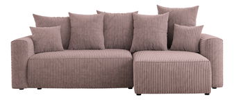 Rohová sedačka Denia (P) (pudrově růžová)