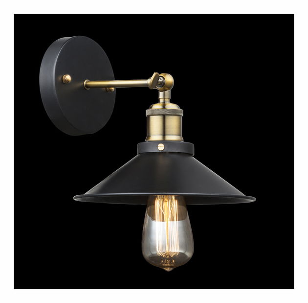 Stropní/nástěnné svítidlo Lenius 15053W (klasické) (černá + stará mosaz)