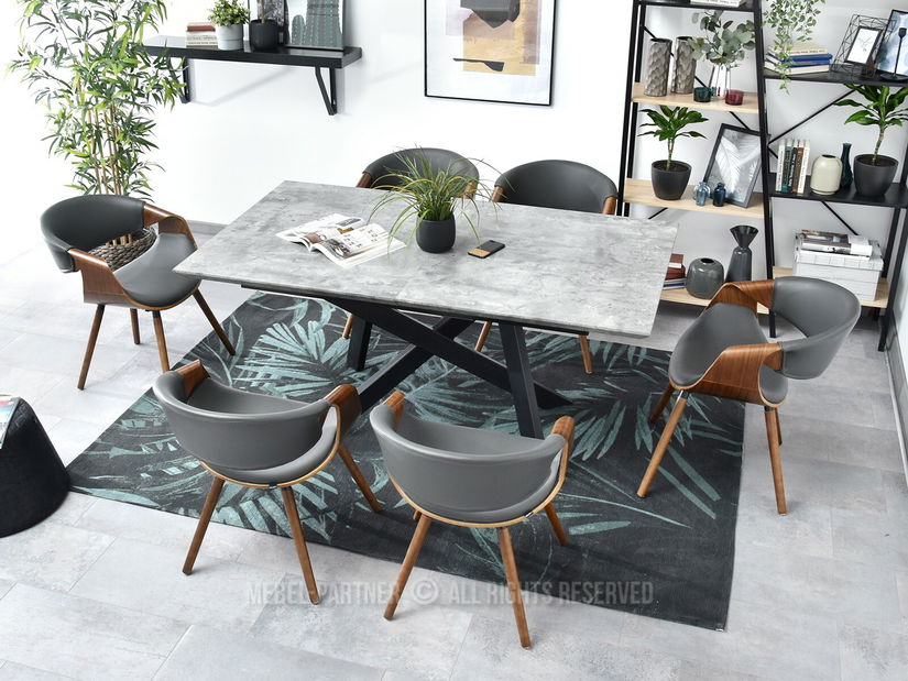 Židle Bjorn K (šedá + ořech)