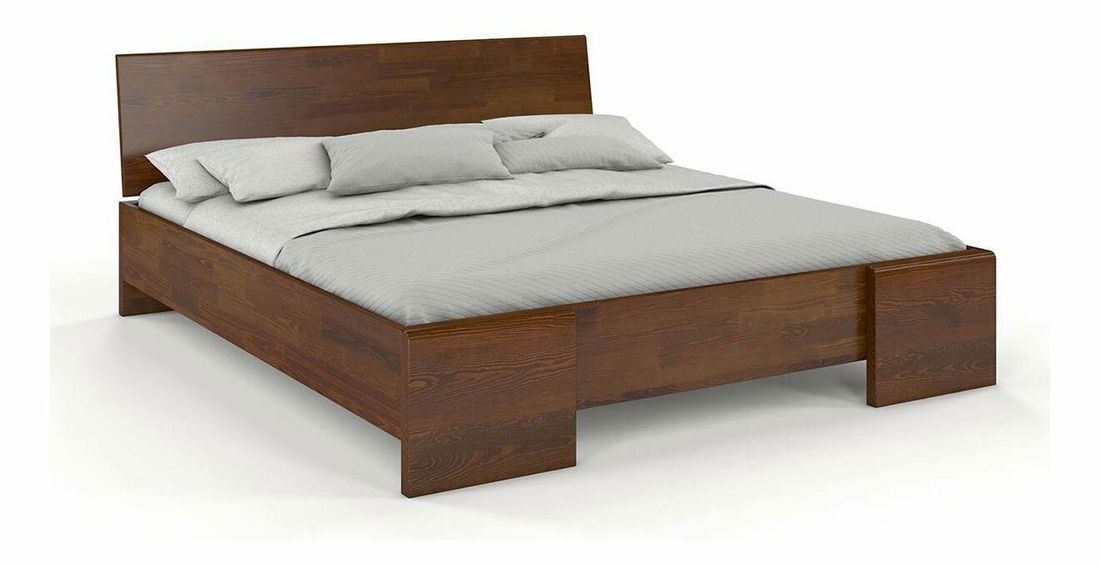 Manželská postel 200 cm Naturlig Blomst High (borovice) (s roštem)