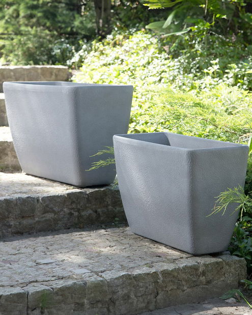 Květináč BARINAS 41x60x27 cm (kámen) (šedá)