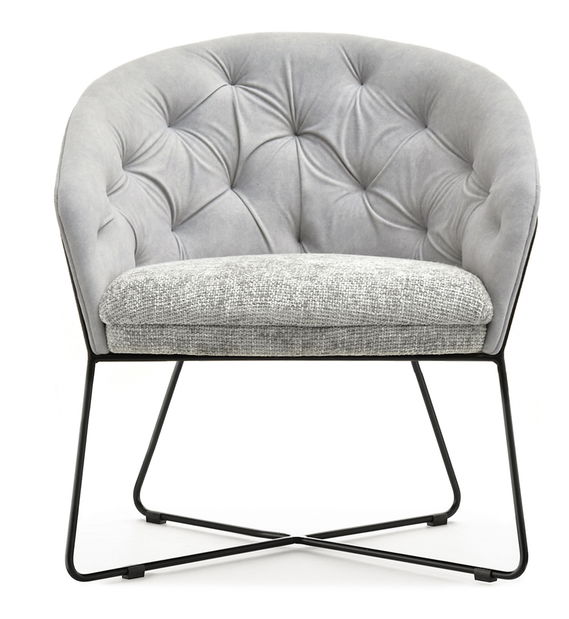 Relaxační křeslo Lagooza (šedá + černá)