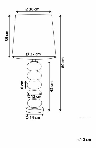 Stolní lampa Frances (bílá)