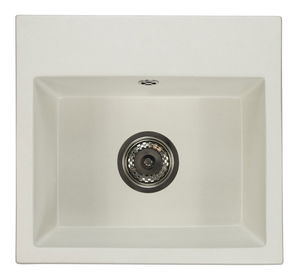 Kuchyňský dřez Donius (bílá) (bez otvoru pro baterii)