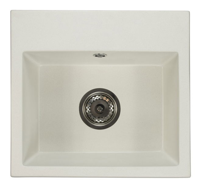 Kuchyňský dřez Donius (bílá) (se 3 otvory pro baterii)