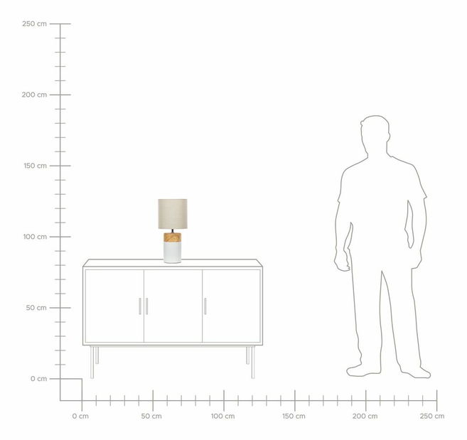 Stolní lampa Anette (béžová)