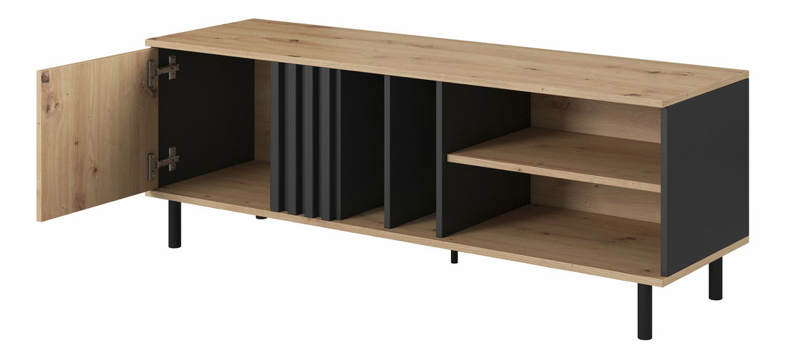 TV stolek/skříňka Madeira 138 (dub artisan + černý antracit)