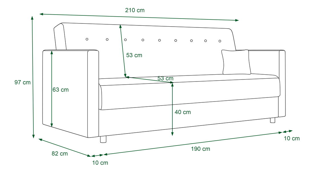 Pohovka trojsedačka Momentum (tmavě šedá + světle šedá)