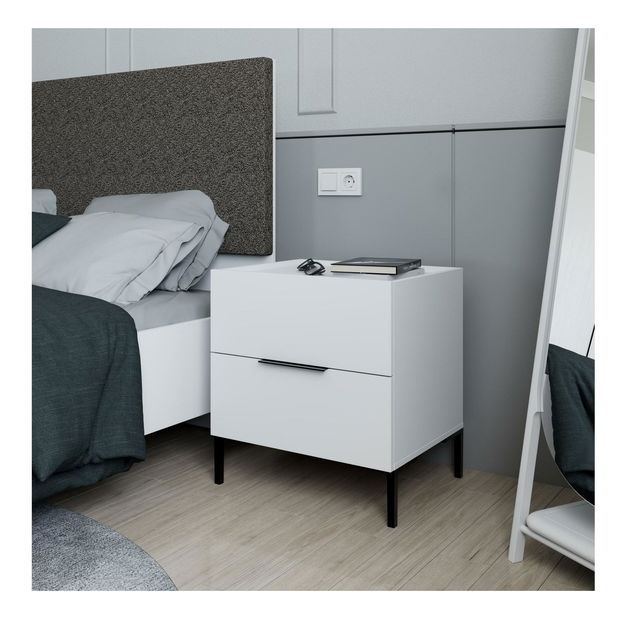 Noční stolek Kiran 1 (bílá)