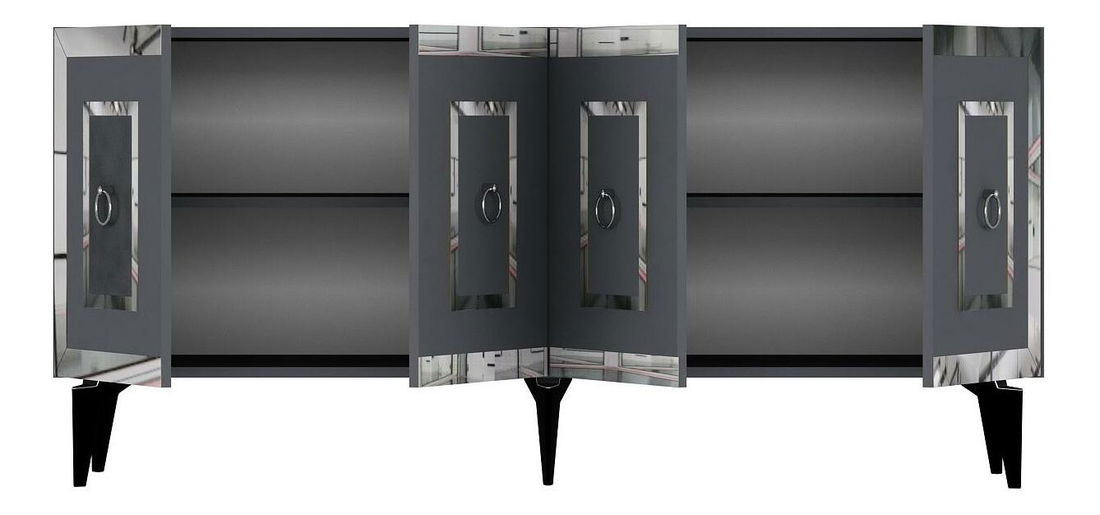 Skříňka Pemava 1 (antracit + stříbrná)