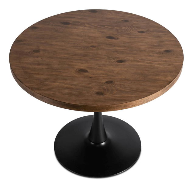 Jídelní stůl Luchan (dub rustikal + černá) (pro 4 osoby)