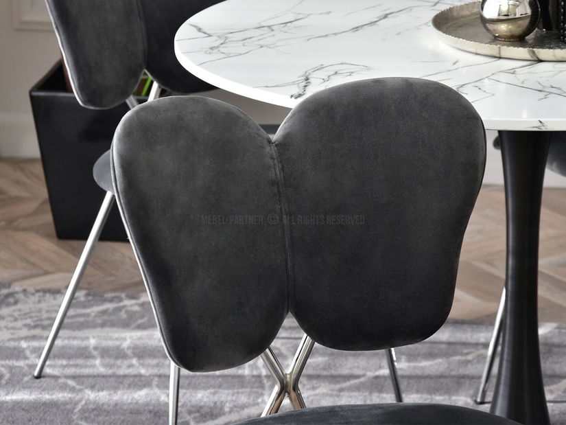 Židle Wrangler (grafit + chromová)