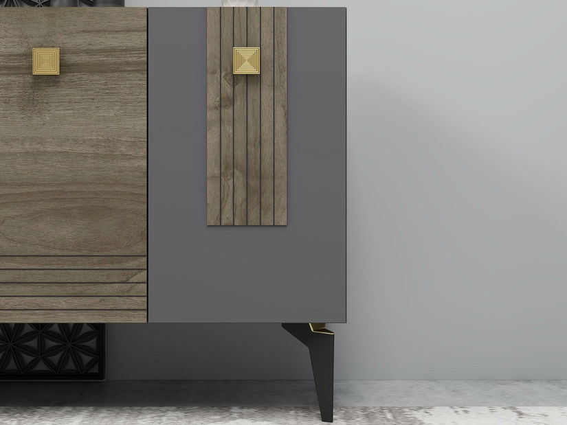 Konzolový stolek Nobate 1 (antracit + ořech)