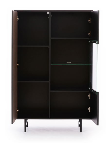 Vitrína Presto WIT90 (černá matná + captains deck)