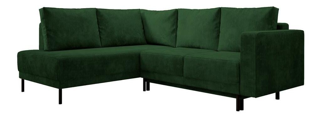 Rohová sedací souprava Rodriguez (L) (tmavě zelená + černá)