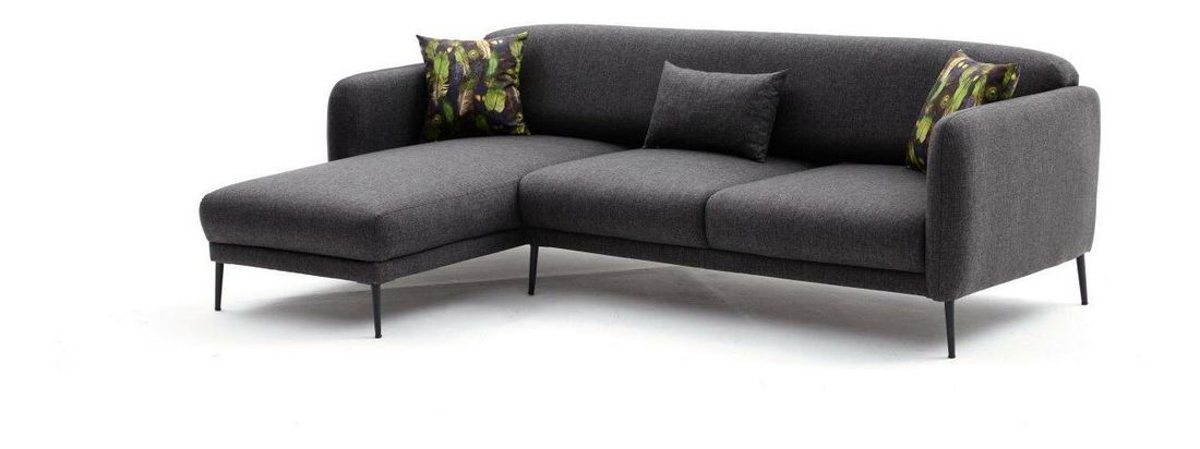 Rohová sedačka Victory (L) (antracit + černá)