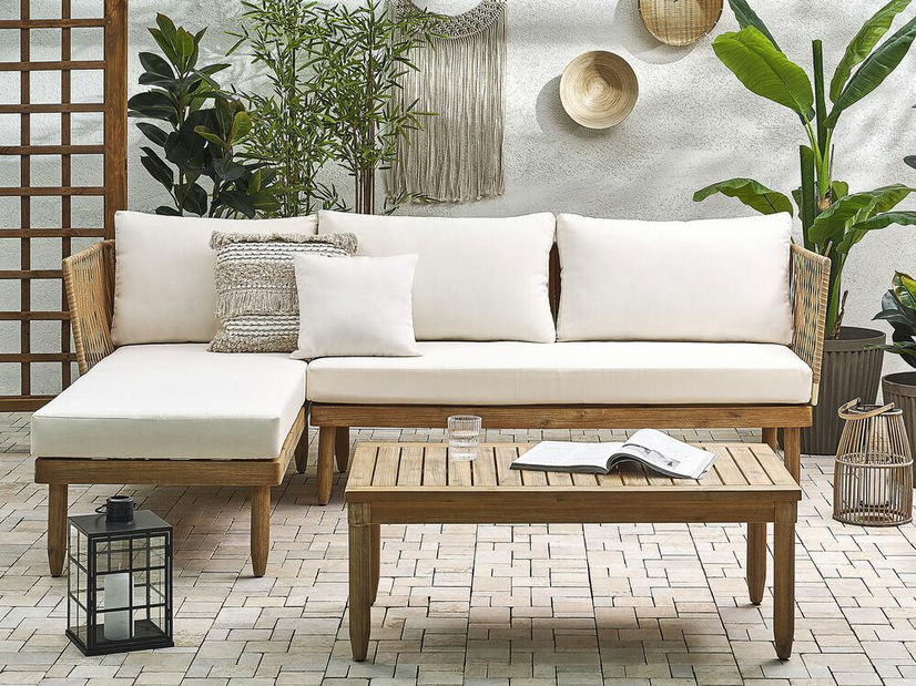 Zahradní sestava Crema (světlé dřevo)