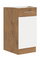 Dolní kuchyňská skříňka D40 1F BB Velaga (lesk bílý + dub lancelot)