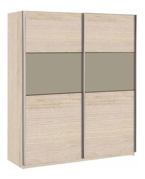 Šatní skříň Graphic (dub arizona + šedá)