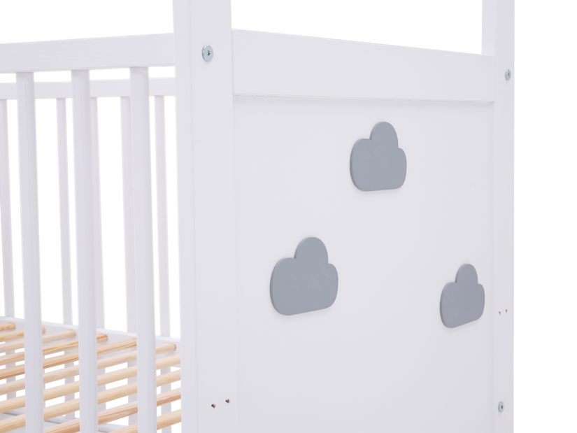 Dětská postýlka 60 cm Immi (bílá) (s úl. prostorem)